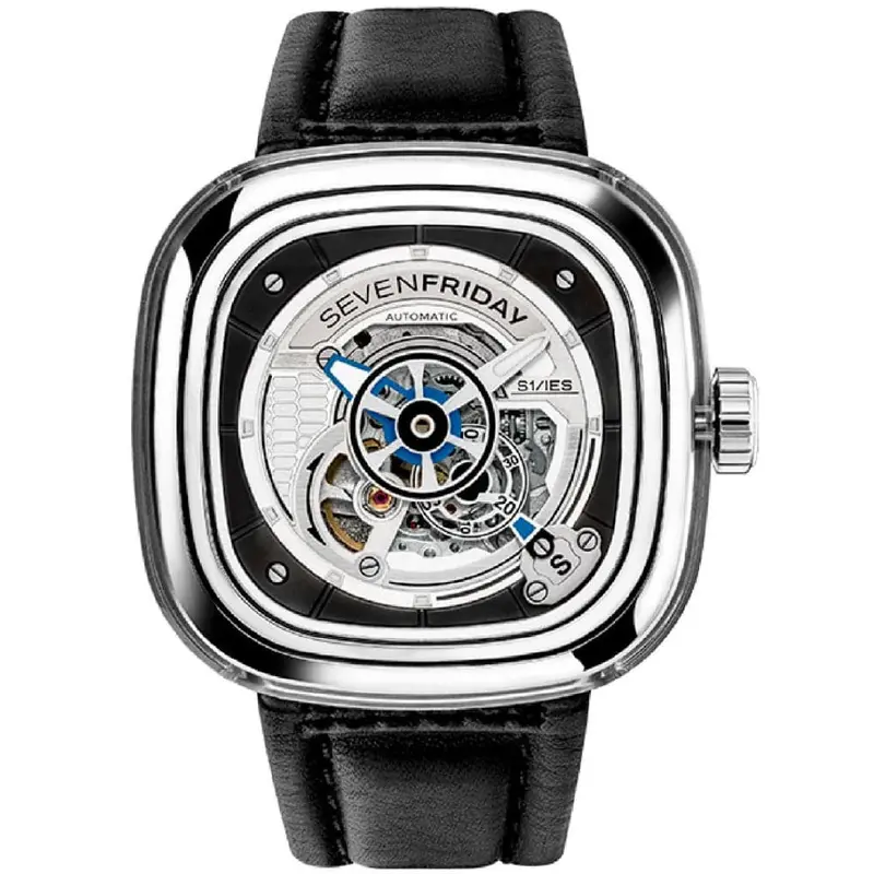 Sevenfriday S-Series Automatic Sf-S1/01 Black Leather Men's Watch 1