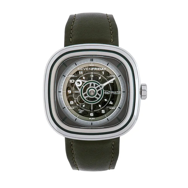Sevenfriday Sf-T1/06 Green Leather Men Watch 1