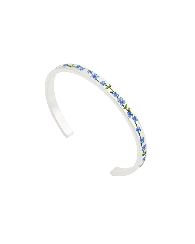 Silver Forget Me Not Bangle 1