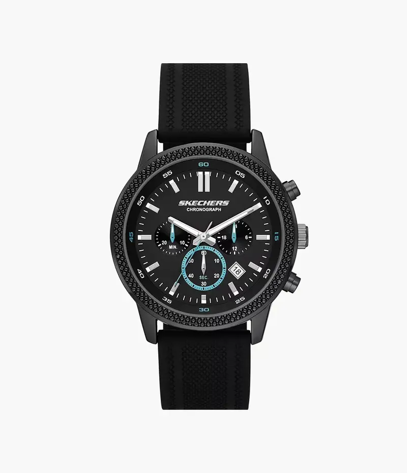 Skechers Clarkdale Black Silicone Watch Sr5197 1
