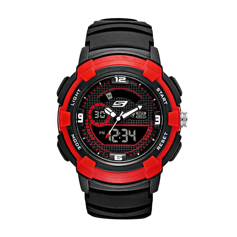 Skechers Digital Black Silicone Strap Men's Watch Sr1074 1