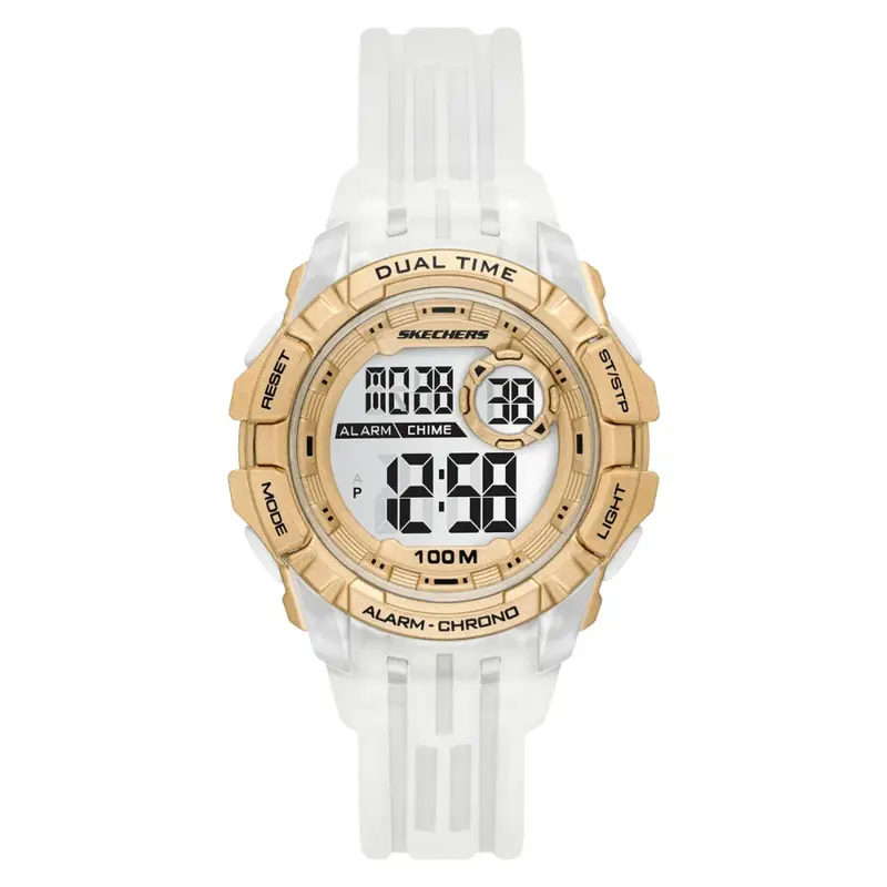 Skechers Digital Transparent Silicone Strap Men's Watch Sr2143 1