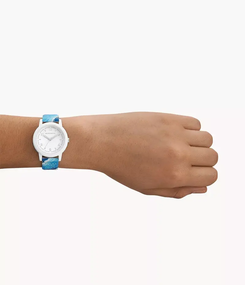 Skechers Toluca Aqua Print Blue & White Watch Sr6274 2