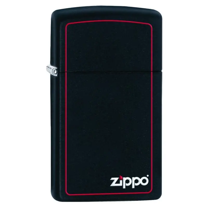Slim Black Matte With Red Border Lighter #1618Zb 1