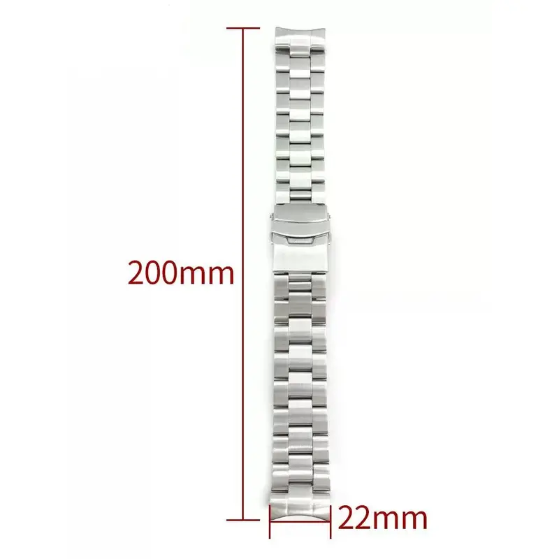 Stainless Steel Watch Bracelet: Diver's Clasp 1