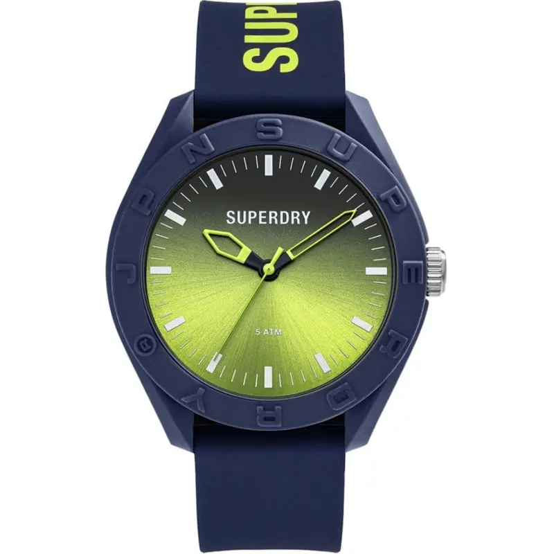 Superdry Syg321un Blue Resin Strap Unisex's Watch 1