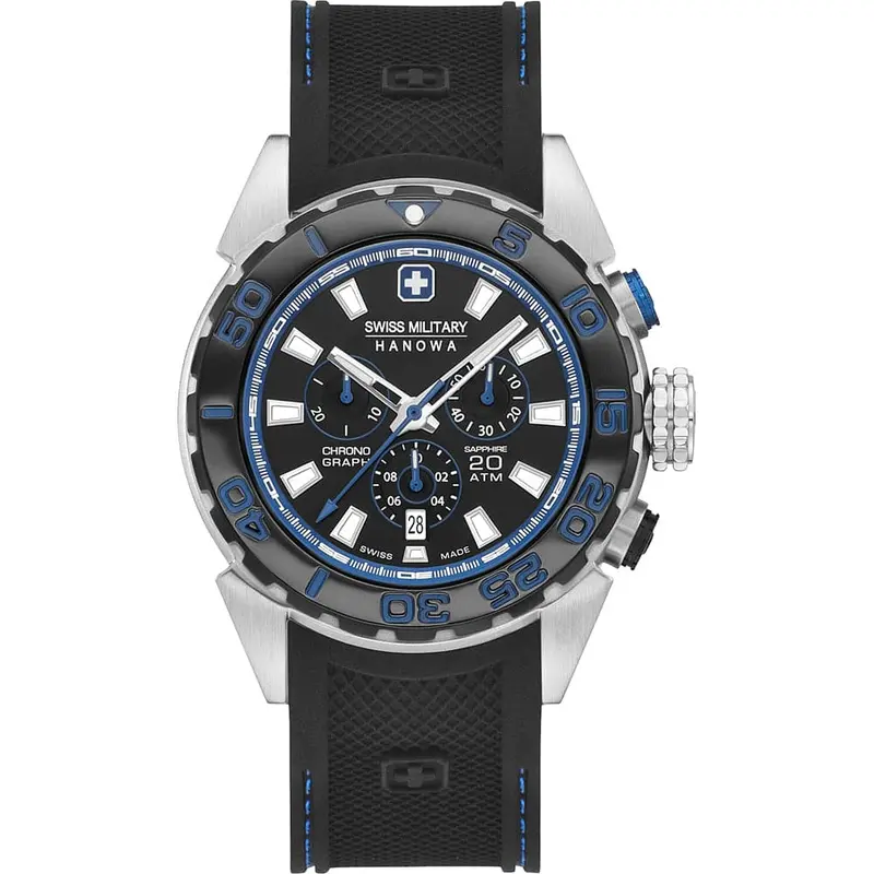 Swiss Military Hanowa Aqua 06-4324.04.007.23 Scuba Diver Chrono Men's Watch 1