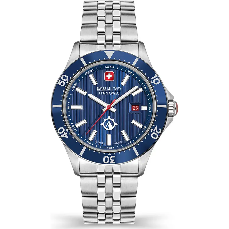Swiss Military Hanowa Flagship Stainless Steel Strap Men Watch Smwgh2100602 1