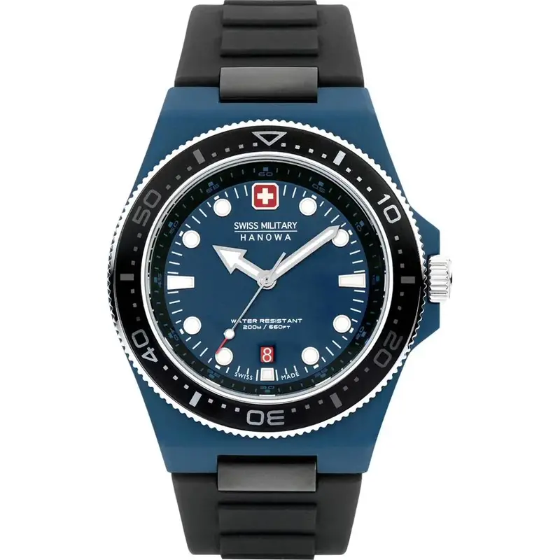 Swiss Military Hanowa Ocean Pioneer Rubber Strap Men Watch Smwgn0001184 1