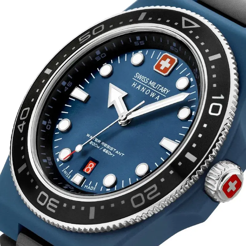 Swiss Military Hanowa Ocean Pioneer Rubber Strap Men Watch Smwgn0001184 2