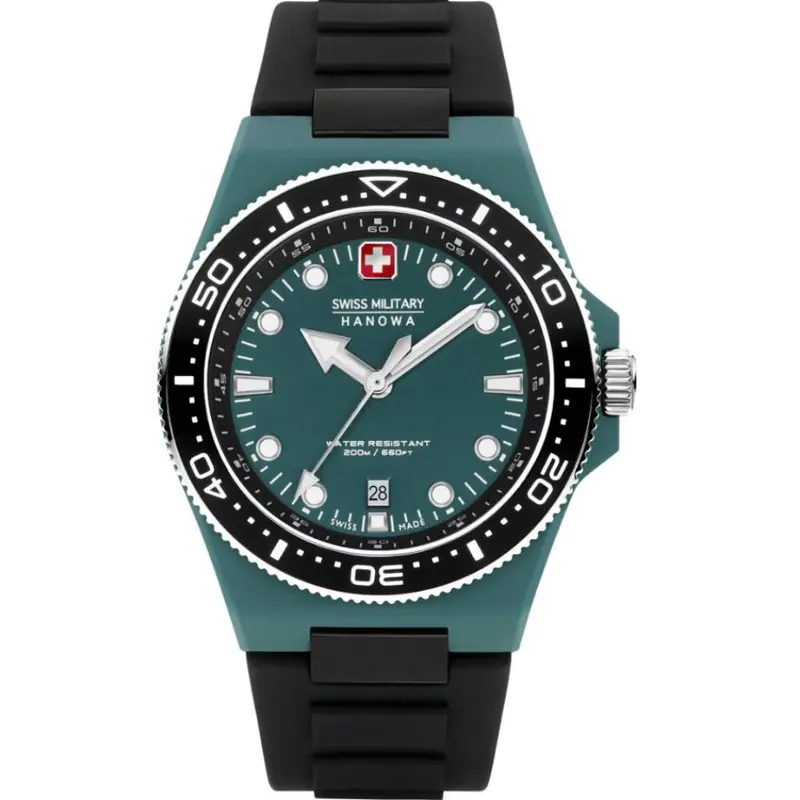 Swiss Military Hanowa Ocean Pioneer Rubber Strap Men Watch Smwgn0001185 1