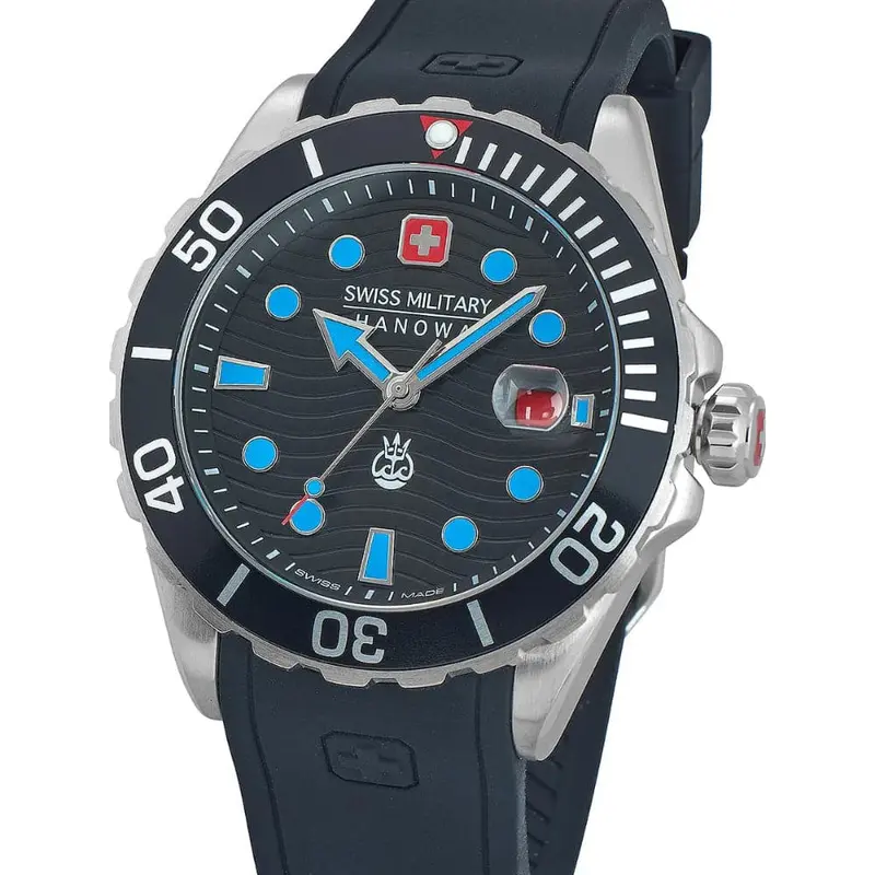 Swiss Military Hanowa Offshore Diver Ii Black Rubber Strap Men Watch Smwgn2200303 2