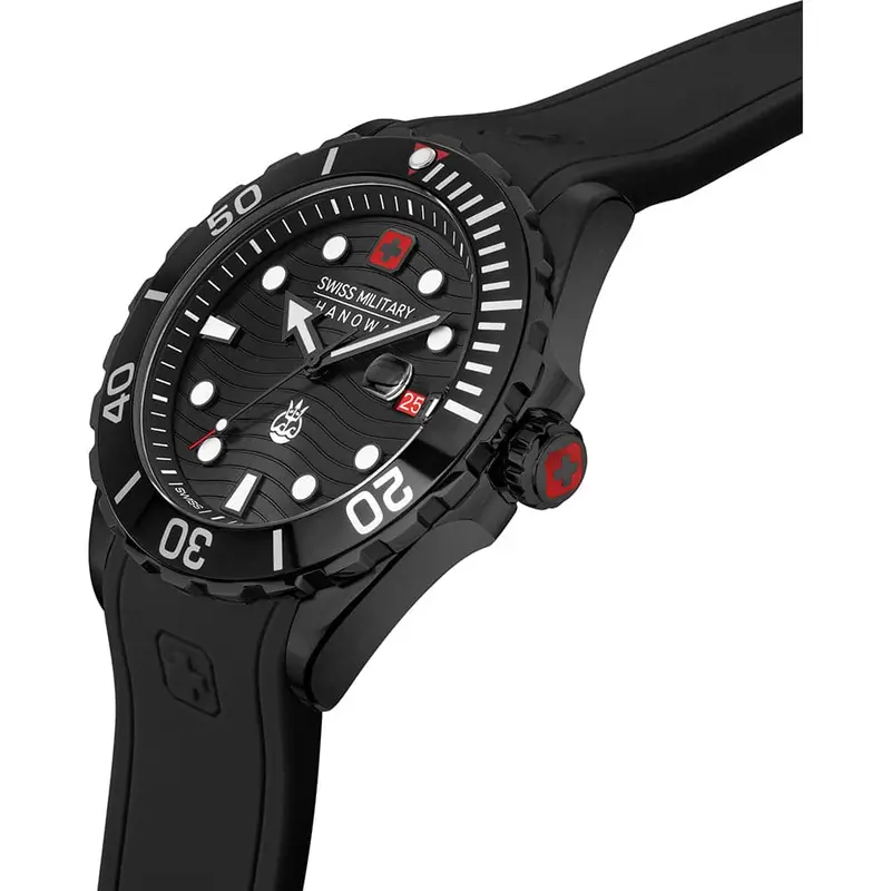 Swiss Military Hanowa Offshore Diver Ii Black Rubber Strap Men Watch Smwgn2200330 2