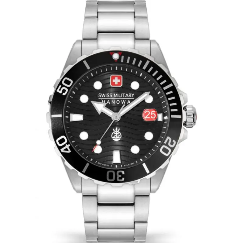 Swiss Military Hanowa Offshore Diver Ii Silver Stainless Steel Strap Men Watch Smwgh2200301 1