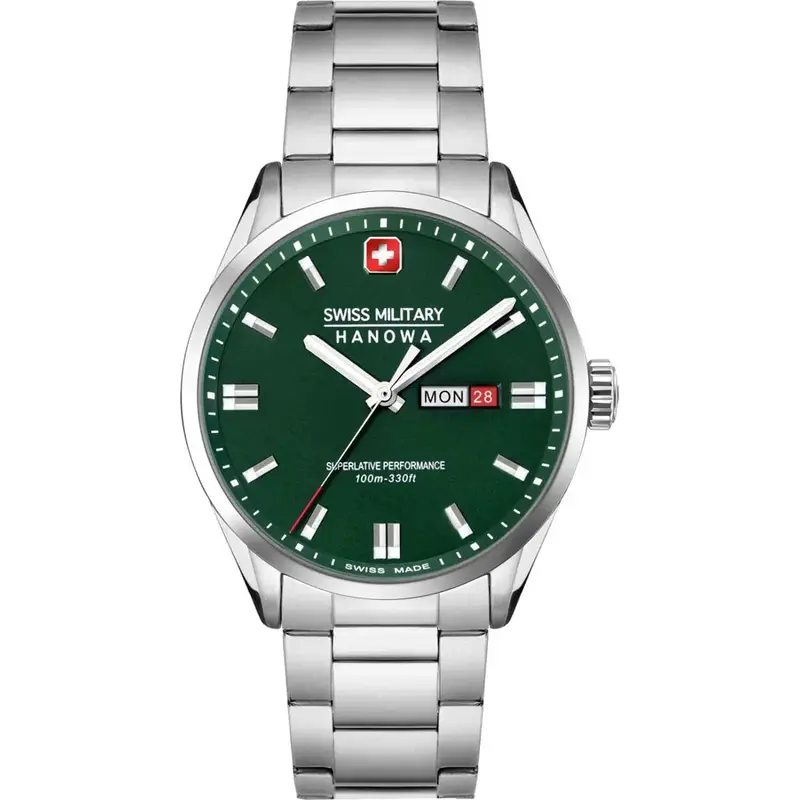 Swiss Military Hanowa Roadrunner Stainless Steel Strap Men Watch Smwgh0001603 1