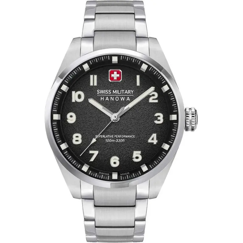 Swiss Military Hanowa Silver Stainless Steel Strap Men Watch Smwgg0001503 1