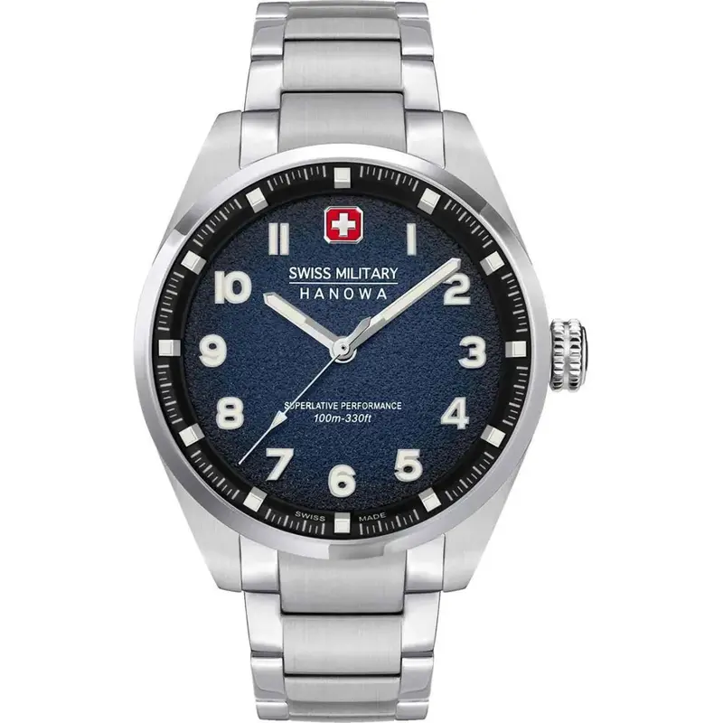 Swiss Military Hanowa Silver Stainless Steel Strap Men Watch Smwgg0001504 1