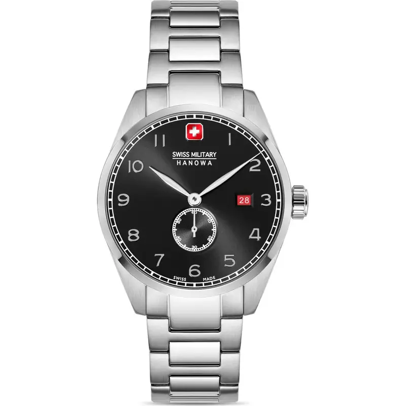 Swiss Military Hanowa Silver Stainless Steel Strap Men Watch Smwgh0000704 1