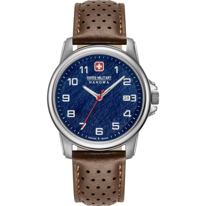 Swiss Military Hanowa Swiss Rock Brown Leather Strap Men Watch 06-4231.7.04.003 1