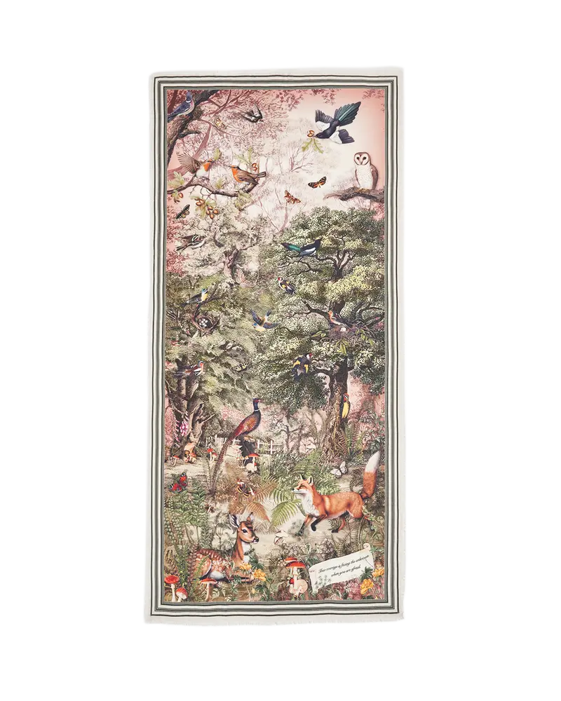 Taupe Woodland Tales Long Scarf 1