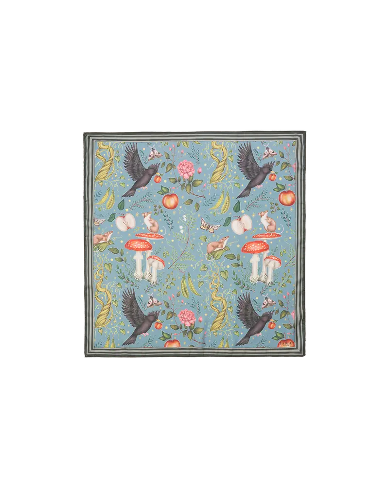 Teal Catherine Rowe's Into The Woods Square Scarf 1