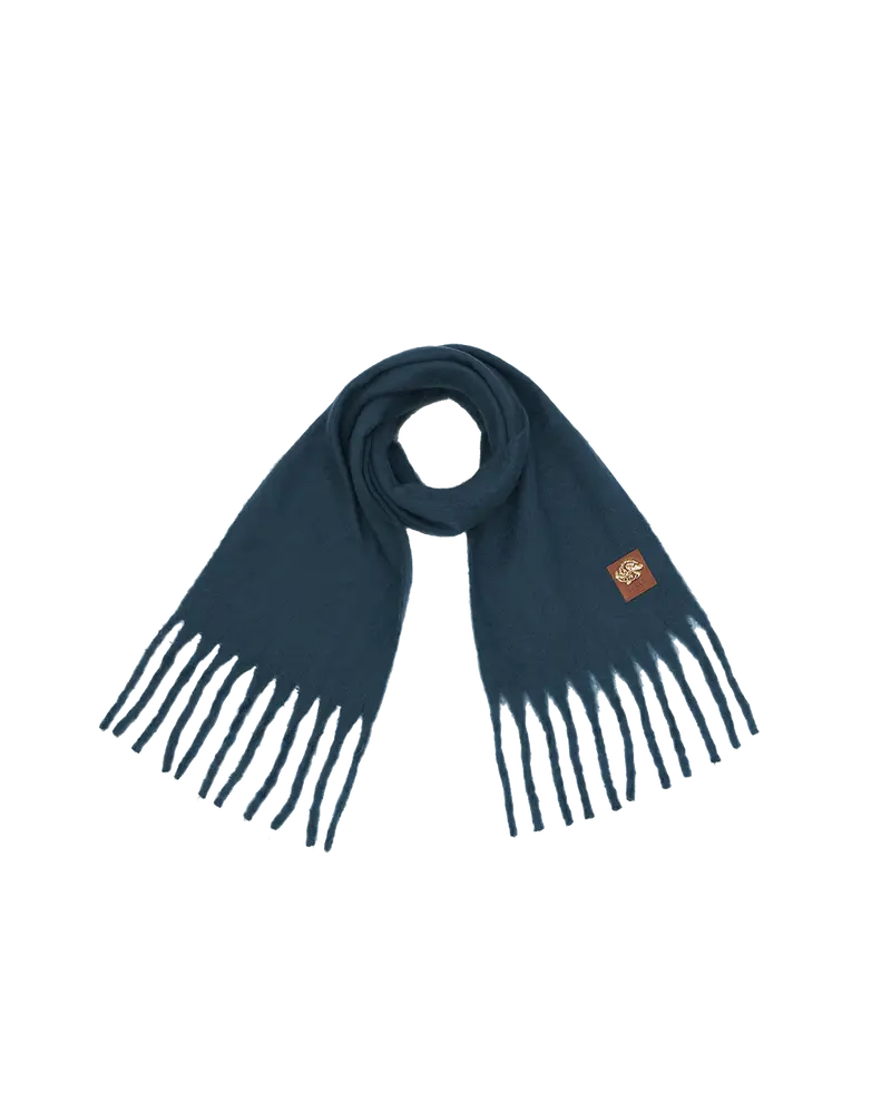 Teal Cosy Boucle Scarf 1