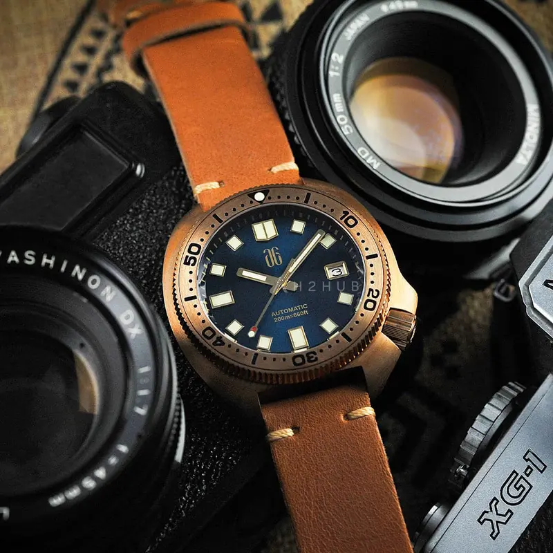 The Deep Sea Ag Collective Bronze Series G 8044 G-Bu 200M Diver Watch 1