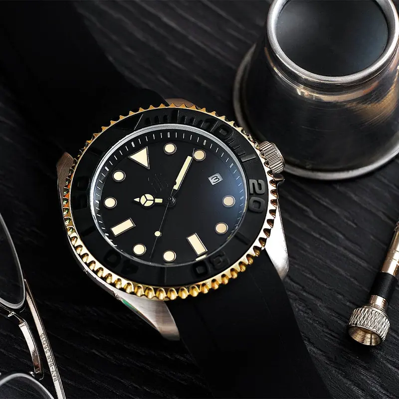 The Thresher Ag Collective G 9040 Sgym-Bkbei Black Strap Men Watch 1