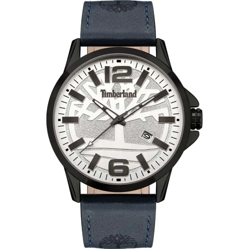 Timberland Bernardston Tdwjb2004202 White Dial Blue Leather Men's Watch 1