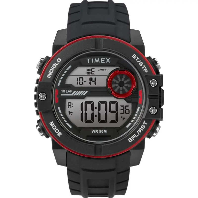 Timex Digital Mechanics Silicone Black Strap Men Watch Tw5m34800 1