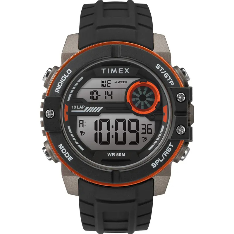 Timex Digital Sphere Chrono Silicone Strap Men Watch Tw5m34700 1