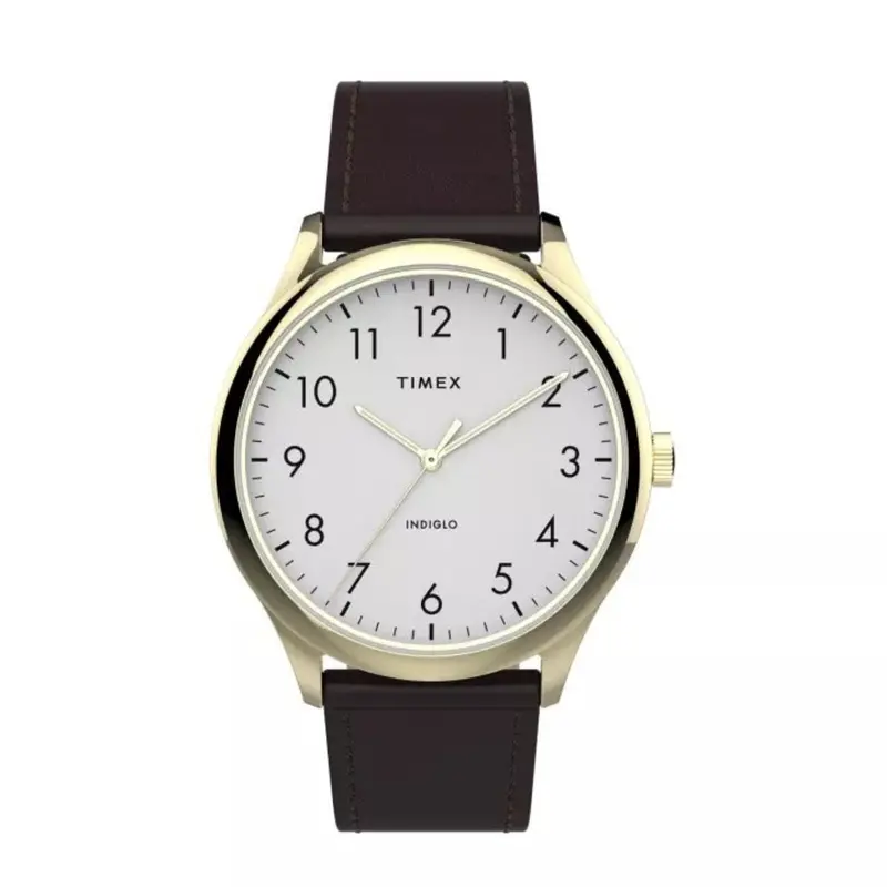 Timex Easy Reader Tw2t71600 Brown Leather Men's Watch 1