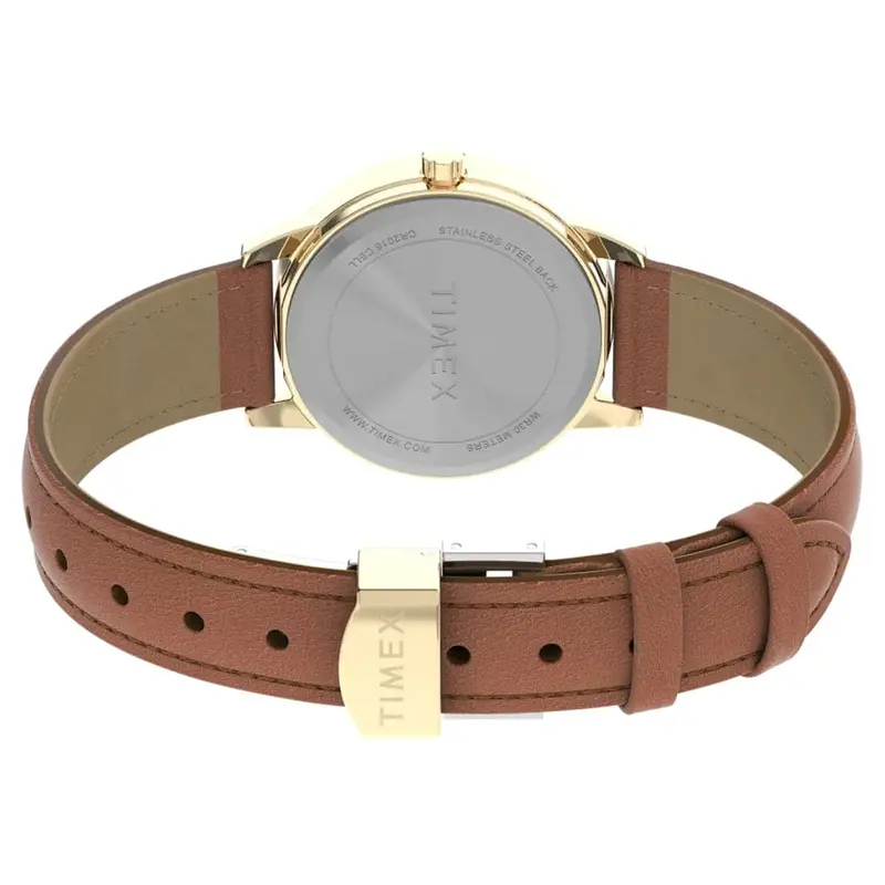 Timex Indiglo Brown Leather Strap Unisex Watch Tw2v69200 2