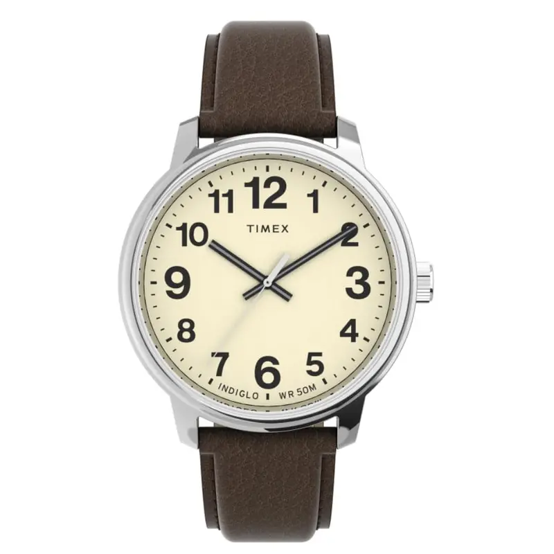 Timex Indiglo Tw2v21300 Brown Leather Men Watch 1