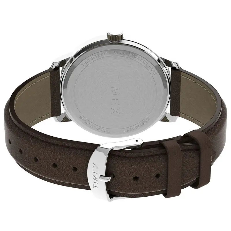 Timex Indiglo Tw2v21300 Brown Leather Men Watch 2