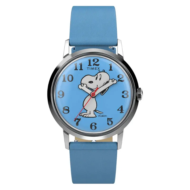 Timex Marlin X Peanut Blue Leather Strap Women's Watch Tw2w79400 1