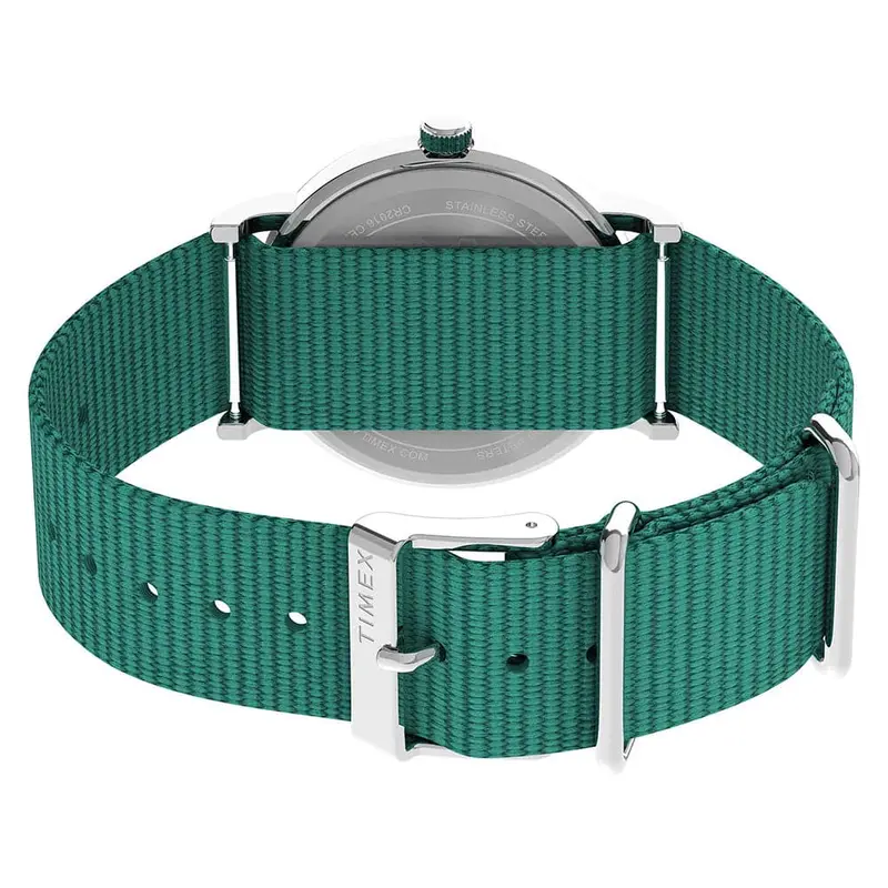Timex Peanuts Weekender Green Fabric Strap Women Watch Tw2v78000 2
