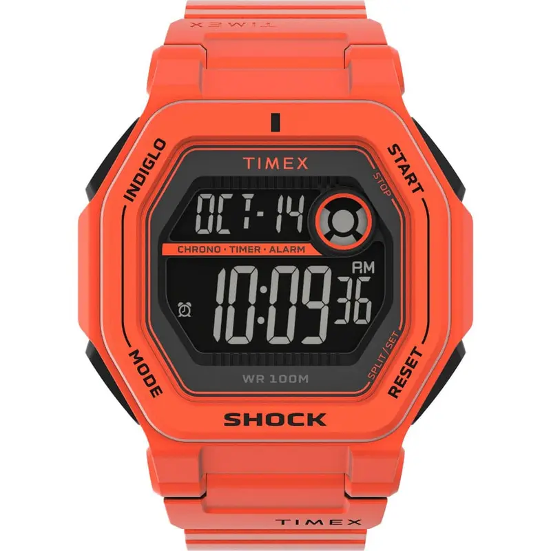 Timex Shock Digital Trend Command Encounter Orange Rubber Strap Men Watch Tw2v60000 1