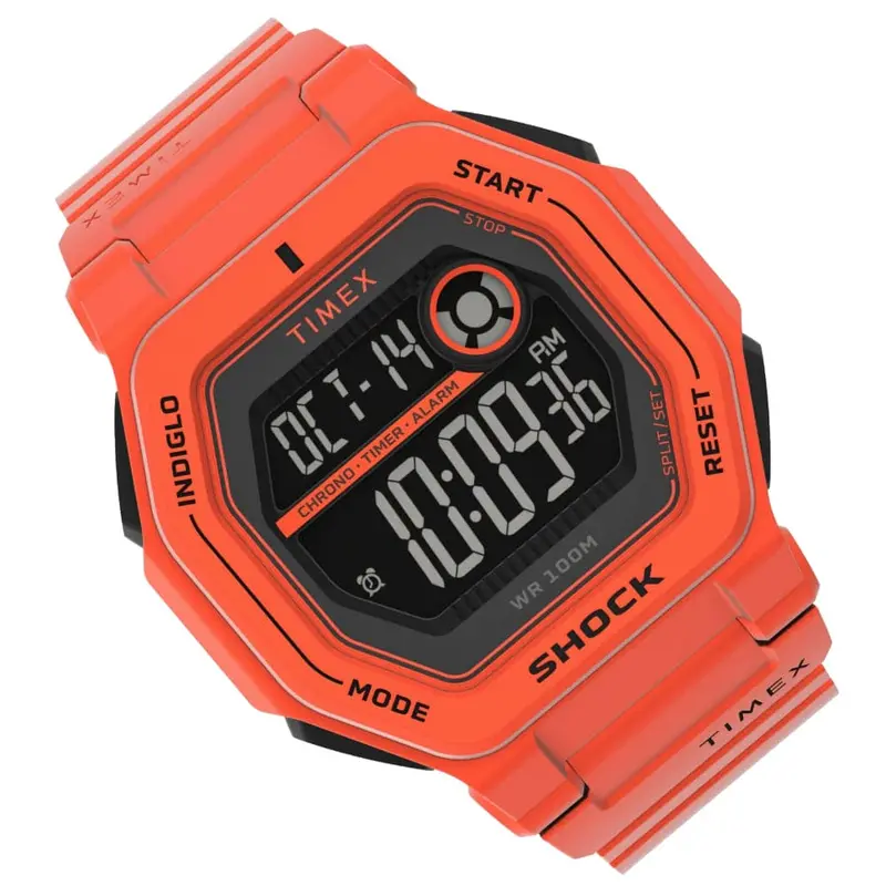 Timex Shock Digital Trend Command Encounter Orange Rubber Strap Men Watch Tw2v60000 2