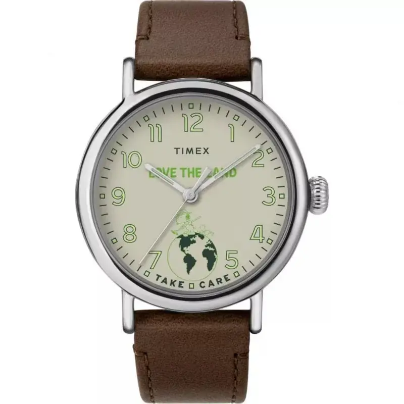 Timex Snoopy Tw2v32800 Brown Leather Men Watch 1