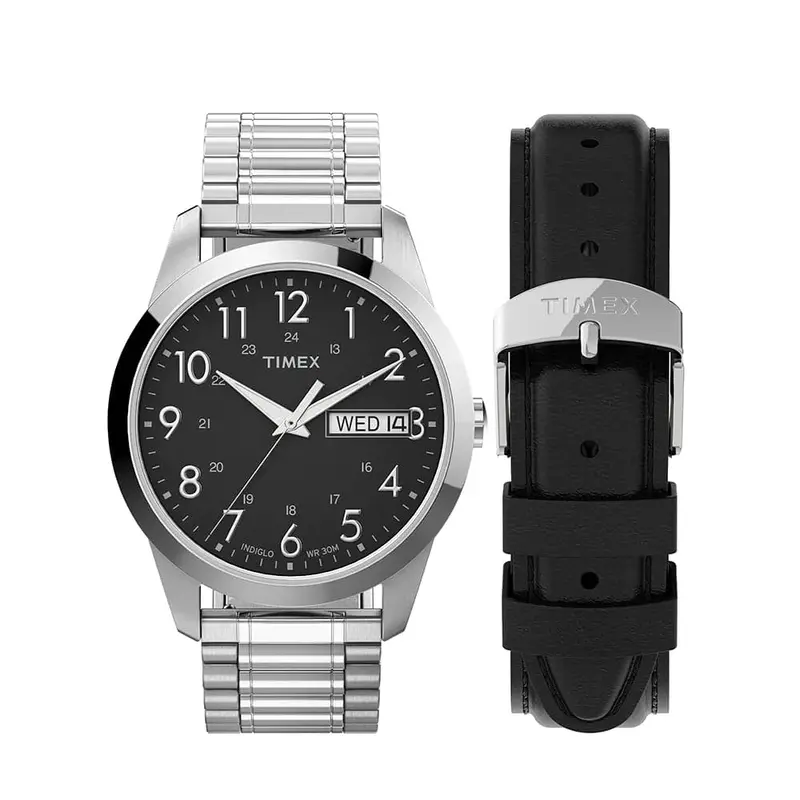Timex South Street Sport Silver Stainless Steel Strap Men Watch Twg027900 1
