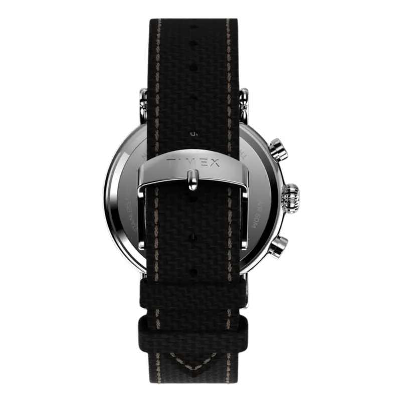Timex Standard Chronograph Black Fabric Strap Watch Tw2v43700 2