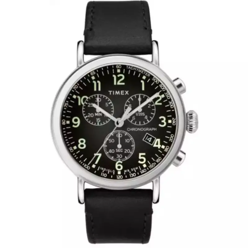 Timex Standard Chronograph Tw2t21100 Black Dial Men's Watch 1