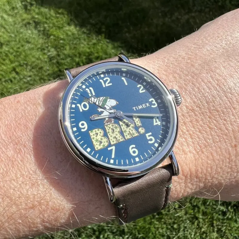 Timex Standard Peanuts Featuring Snoopy Winter Leather Strap Men Watch Tw2v60700 2