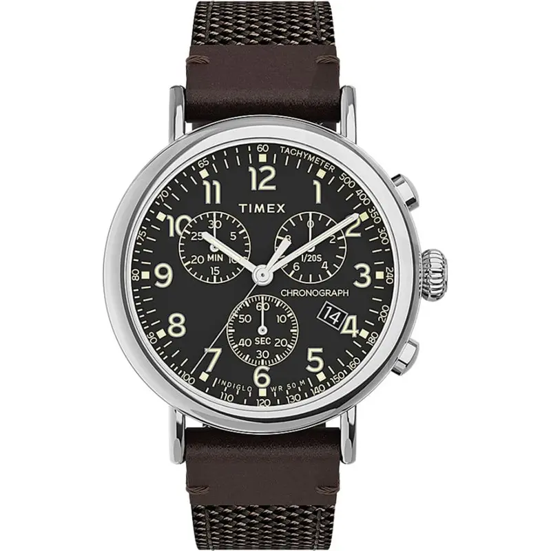 Timex Standard Tw2u89300 Brown Fabric Strap Men's Watch 1