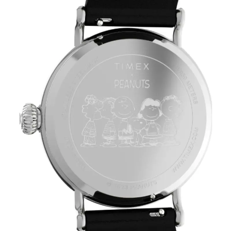 Timex Standard X Peanuts Featuring Snoopy Happy Birthday Leather Strap Watch Tw2v61000 2