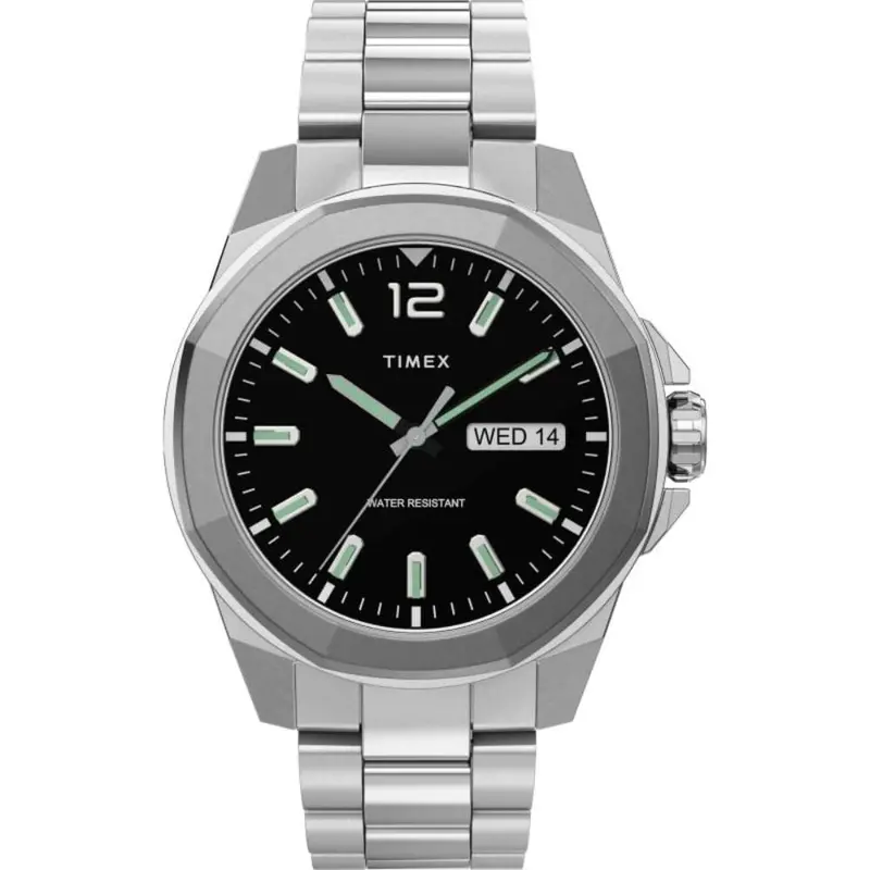 Timex Tw2u14700 Black Dial Stainless Steel Men's Watch 1