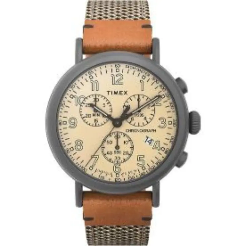 Timex Tw2u89400 Fabric & Leather Strap Men's Watch 1