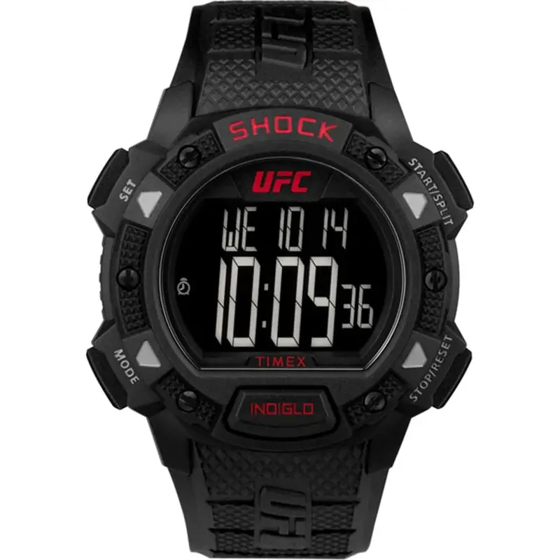 Timex Ufc Core Shock Black Dial & Rubber Strap Men Watch Tw4b27400 1