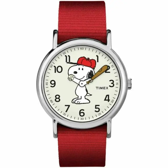 Timex Weekender Tw2r41400 Red Fabric Strap Unisex's Watch 1